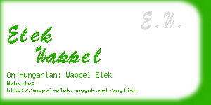 elek wappel business card